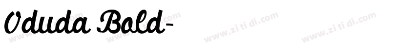 0duda Bold字体转换